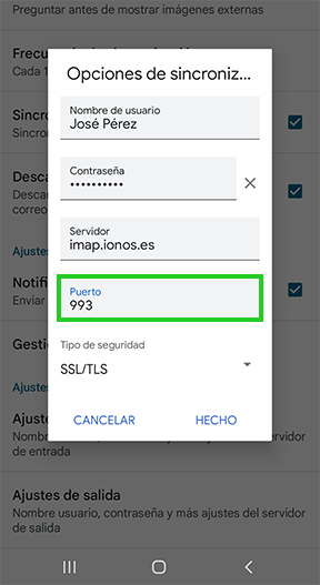 Activar el cifrado SSL en Android - IONOS Ayuda