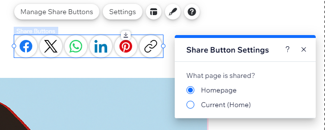 Editor de Wix: agregar y personalizar botones para compartir ...