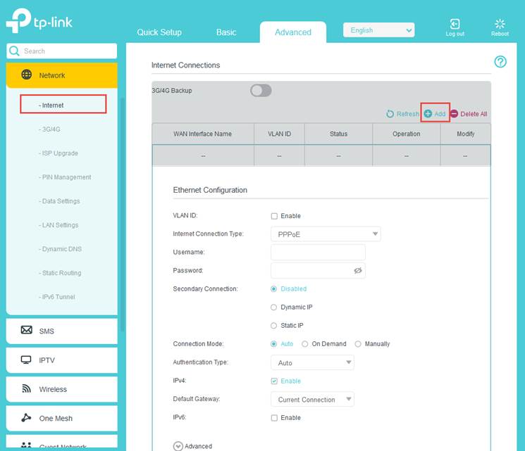 Cómo puedo configurar el backup 3G/4G en un router LTE TP-Link?