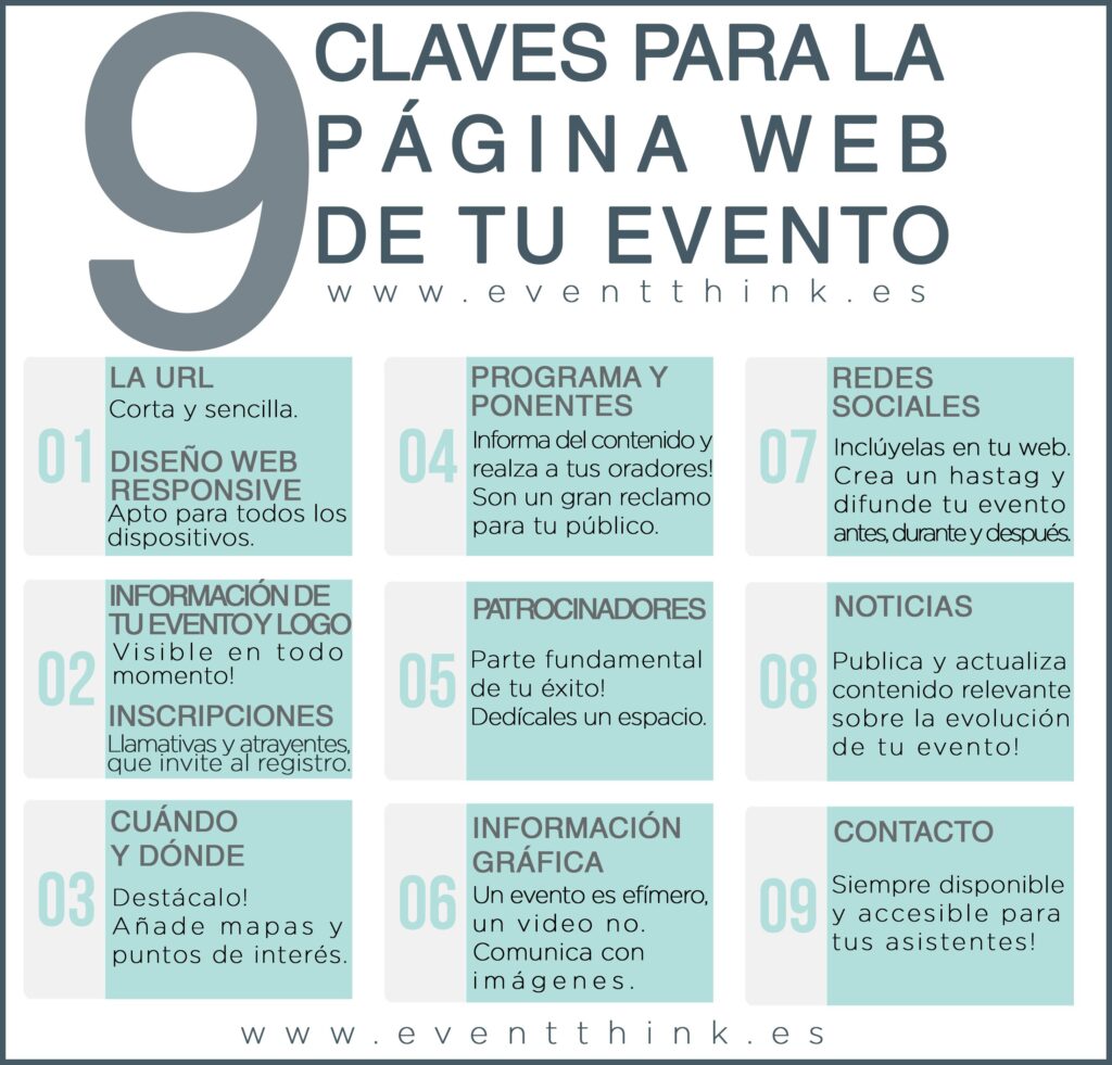 9 CLAVES PARA CREAR LA PÁGINA WEB DE TU EVENTO – EVENT THINK
