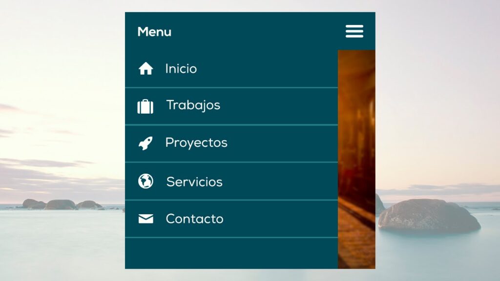 Como hacer un menú de navegación adaptable a dispositivos móviles  (Responsive Design)