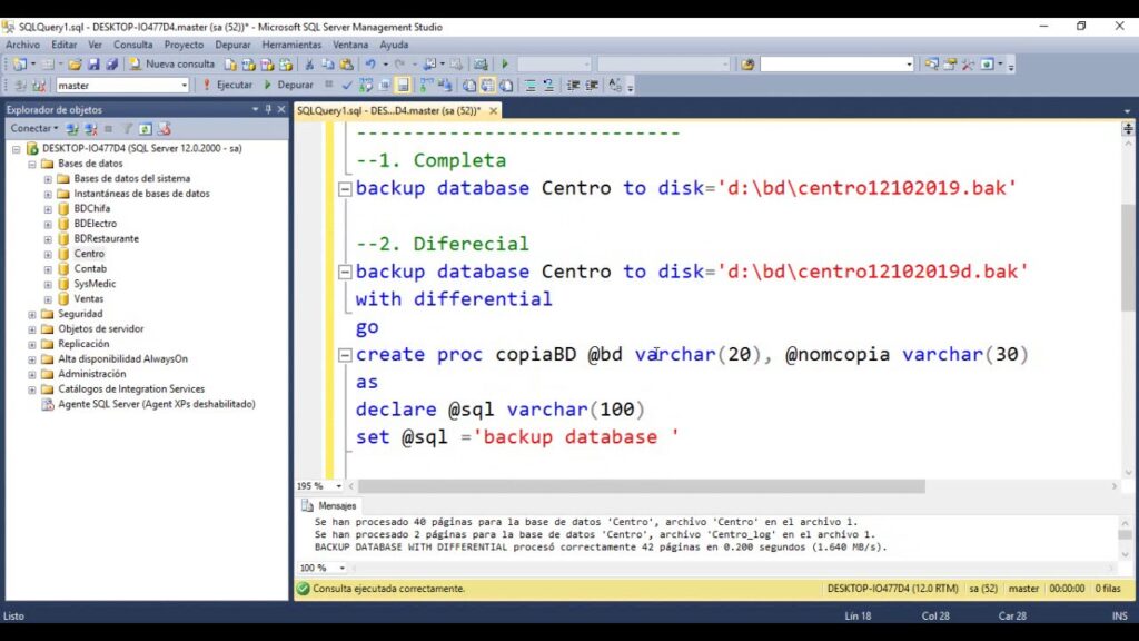 backup de base de datos en sql server