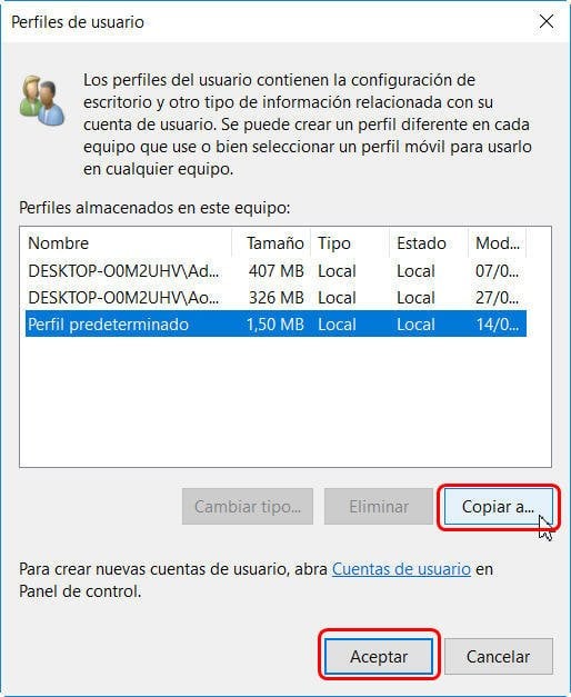 Hacer una copia de seguridad del perfil de usuario en Windows 10 y ...