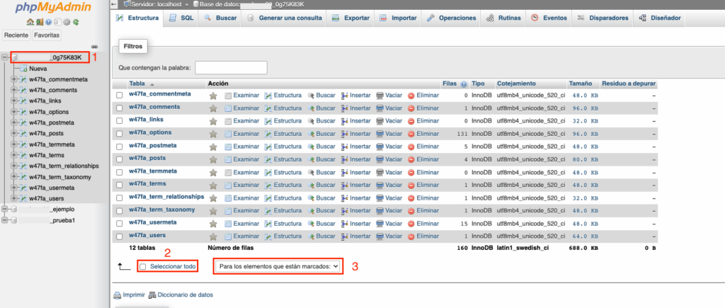 Optimizar una base de datos con phpMyAdmin - Preguntas Frecuentes ...