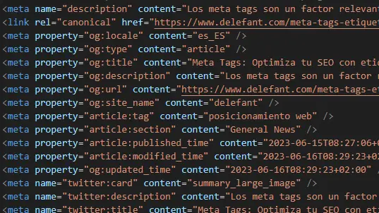 Meta Tags: Optimiza tu SEO con etiquetas HTML | delefant