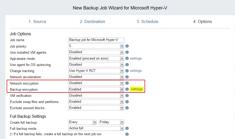 Cifrado de los backups: How to Encrypt Data with NAKIVO