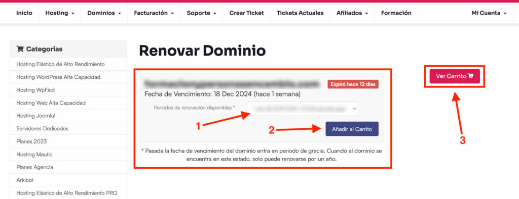 Puedo renovar un dominio que ya ha vencido? - Preguntas Frecuentes ...