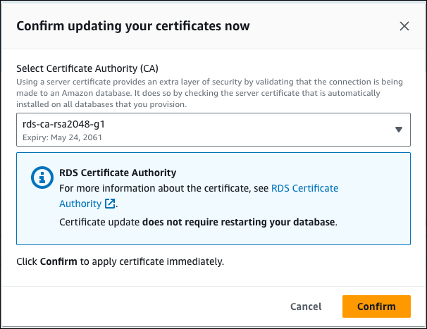 Rotar certificados SSL/TLS - Amazon Relational Database Service