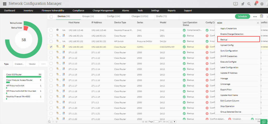 Backup de la configuración | Software de configuración del backup ...