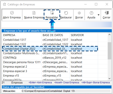 Cómo respaldar tu empresa