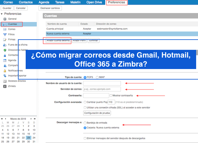 Cómo migrar correos desde Gmail, Hotmail, Office 365 a Zimbra ...