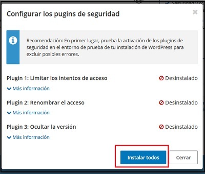 Cómo puedo activar los plugins de seguridad de Wordpress?