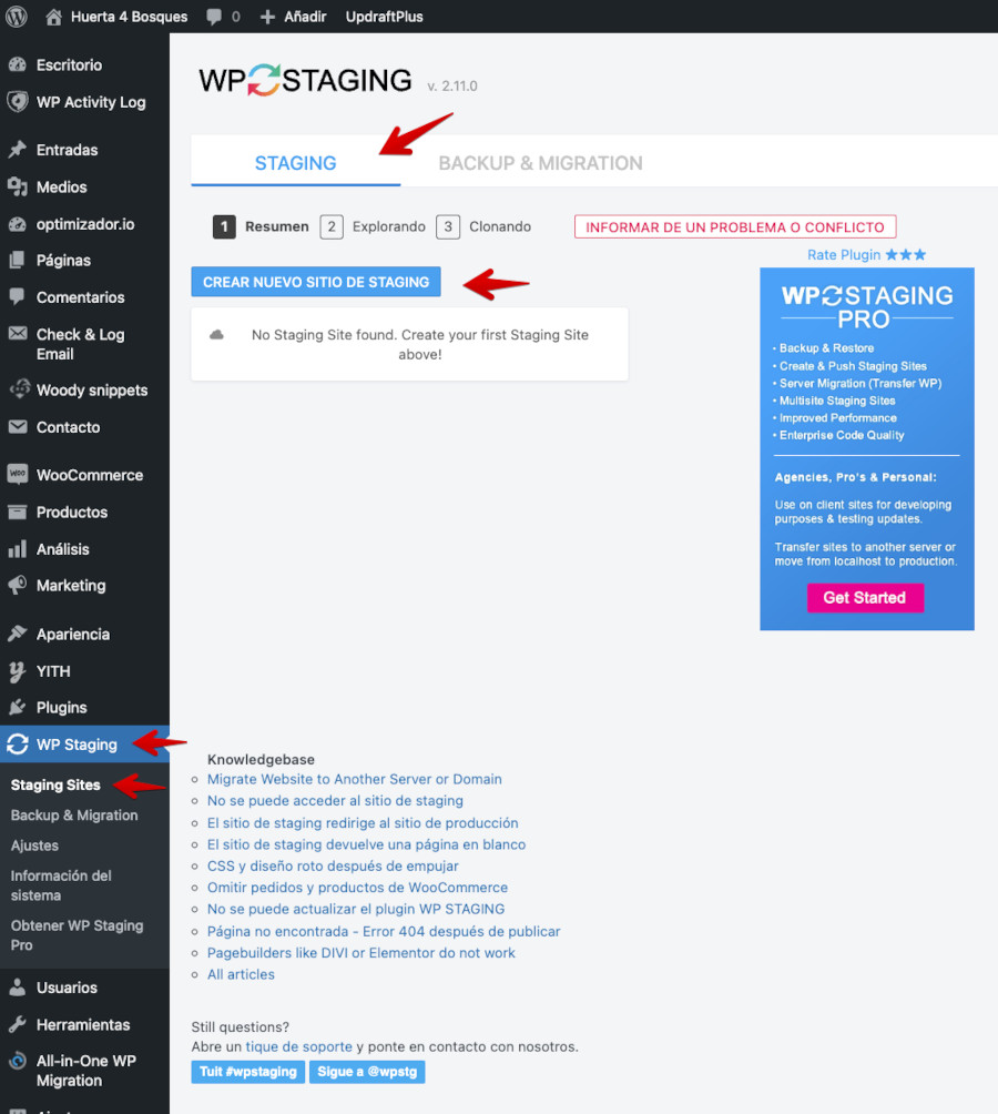 Cómo crear un staging en WordPress - Webempresa