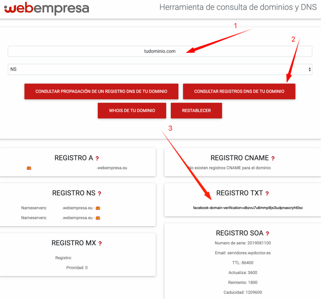 Verificar tu dominio con Facebook - Preguntas Frecuentes ...