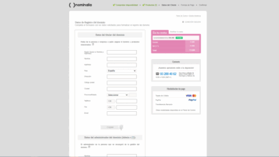 Qué debo saber para registrar mi dominio en Nominalia?
